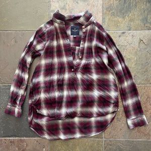 American Eagle plaid tunic small